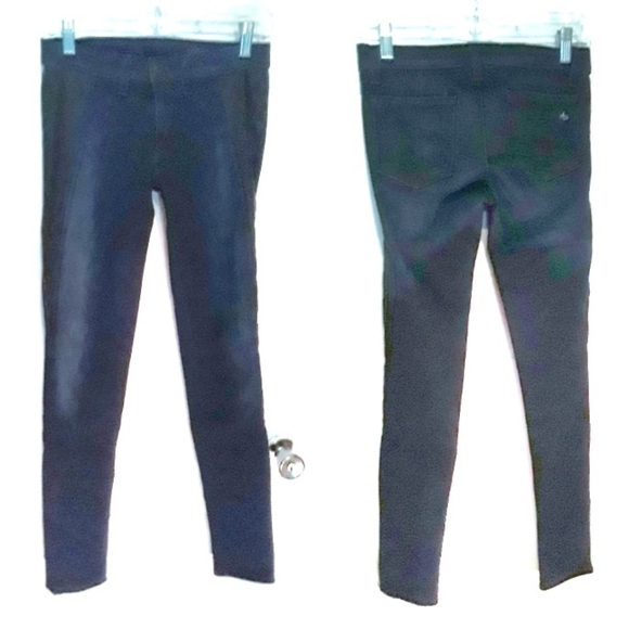 Rag &  Bone Dark Wash /Lamb Leather Skinny… - Picture 1 of 9